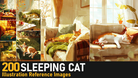 Sleeping Cat| 4K Reference Images