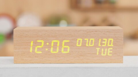 LED wooden alarm clocks - 3d Model