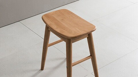 Cinnamon Wooden Stool - 3d Model