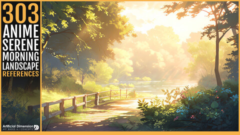 303 Anime Serene morning landscape