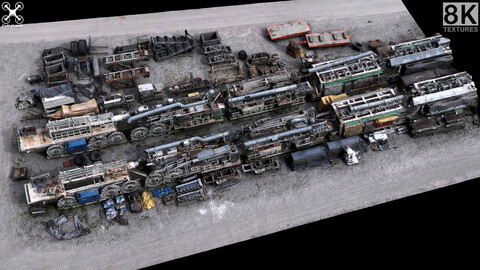 construction-site machinery scrapyard terrain photogrammetry