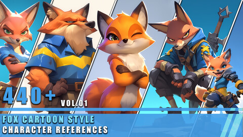 440+ Fox Cartoon Style - Character References Vol.01