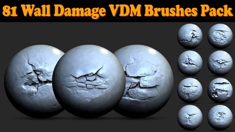 81 Wall Damage VDM Brushes Pack