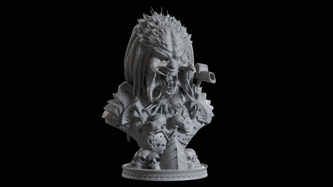 Predator Bust for 3D print