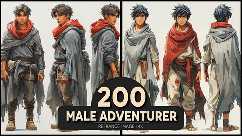 Male Adventurer 4K Reference/Concept Images