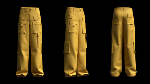 Oversize Cargo Pant 3D Model