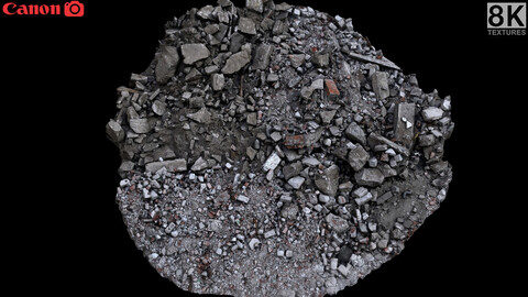 destroyed building debris ground part3 photogrammetry