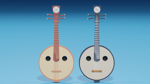 Chinese Instrument The Ruan 3D model