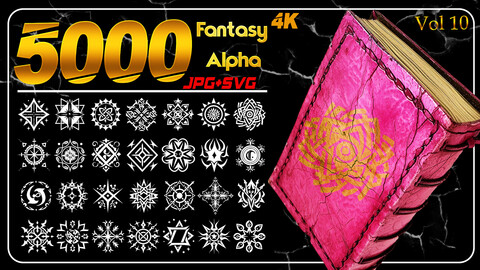 +5000 Fantasy Patterns and Alpha | 4K