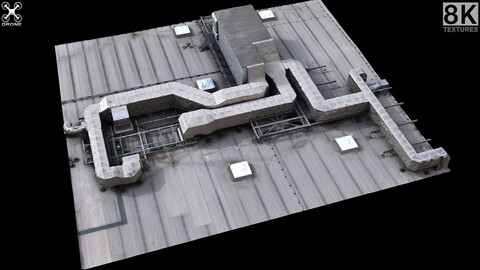 factory roof airvents systems kitbash part2 photogrammetry