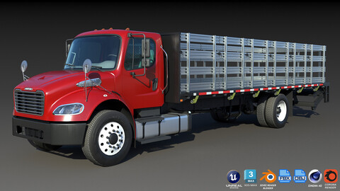 Freightliner M2 106 Stakebed truck with liftgate