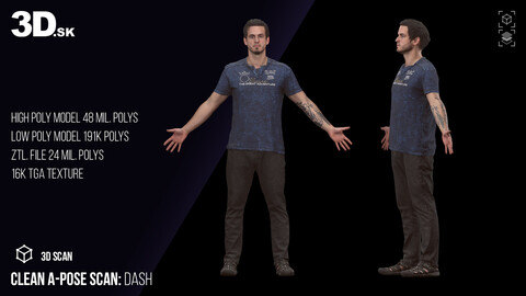 Clean A Pose 3D Scan | Dash Clothed