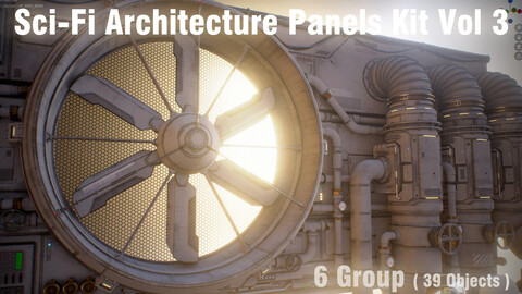 Sci-Fi Architecture Panels Kit Vol 03 Walls-PBR