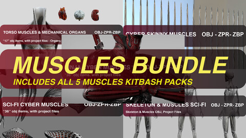 Muscles Kitbash Mega Pack (STUDIO REPACKS) - Mech Ministry