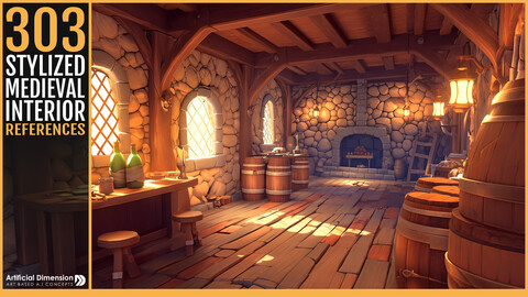 303 Stylized Medieval Interior