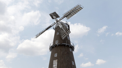 Animated old English windmill