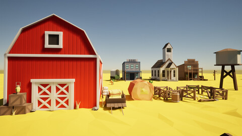 Low Poly Art Western Pack