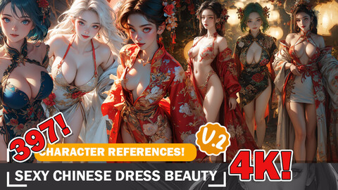 397 Exquisite Chinese Dresses Beauty - Captivating Character Designs References and Designs Reference Art V2 4K