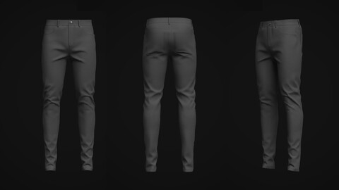 Men Denim Jeans 3D Model