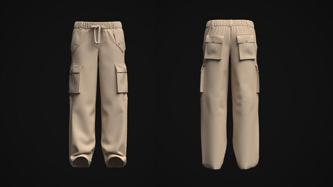 Women Cargo Pant 3D Model