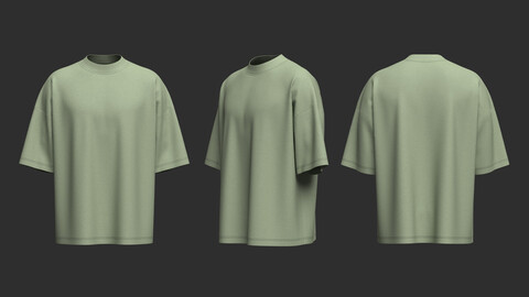 Men Oversized Tshirt  3D Model