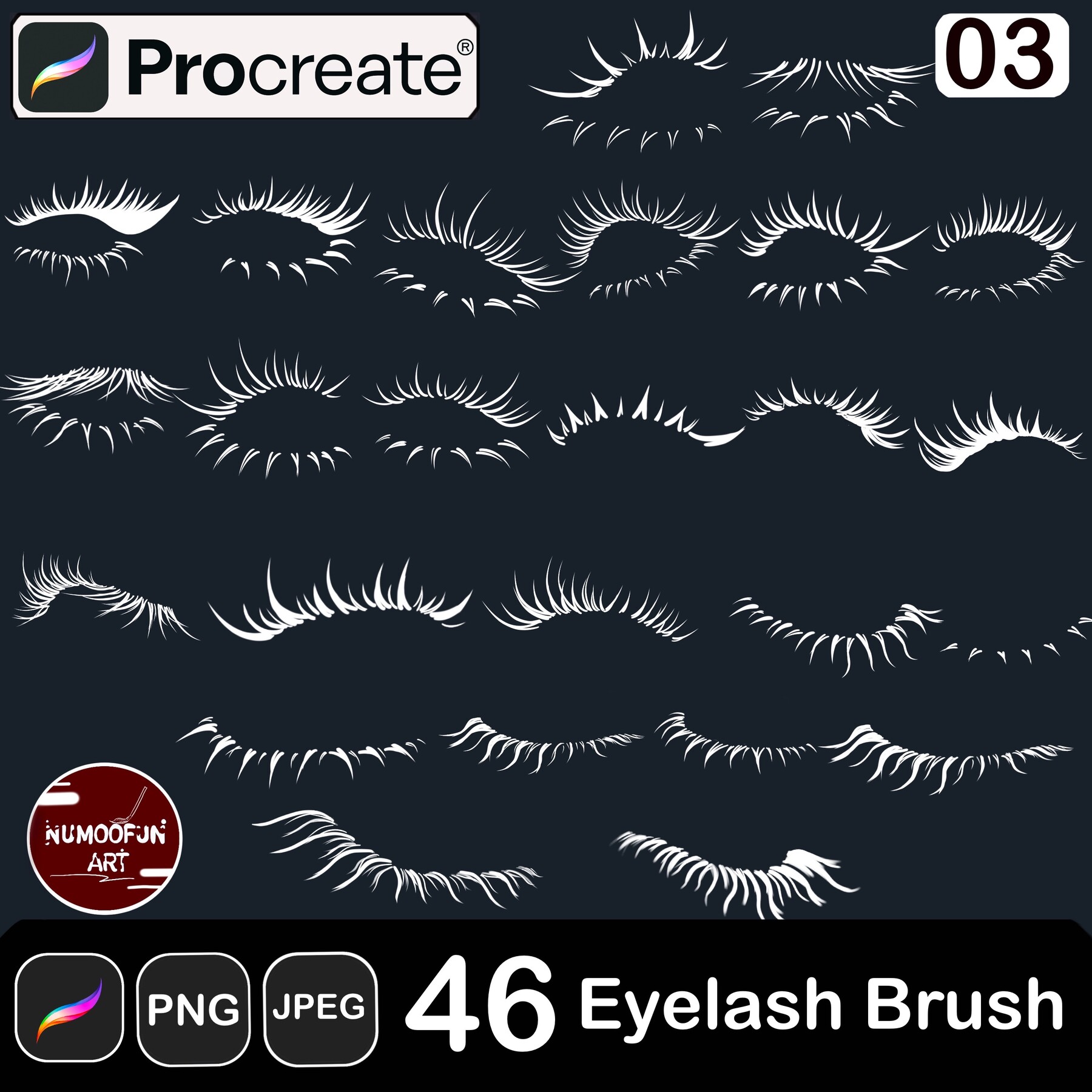 ArtStation - Eyelash Brush – Brushes For Procreate | Brushes