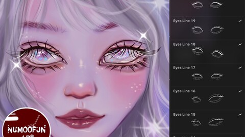 Eyes Line Brush – Brushes For Procreate