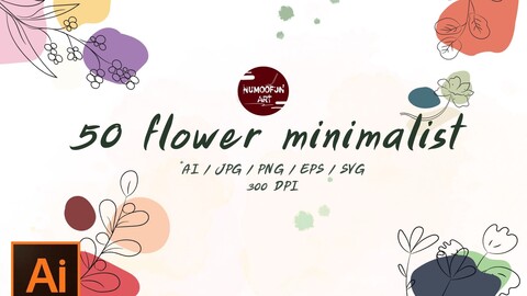 50 Flower Minimalist Illustrations