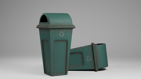 Trash Bin 3d Model