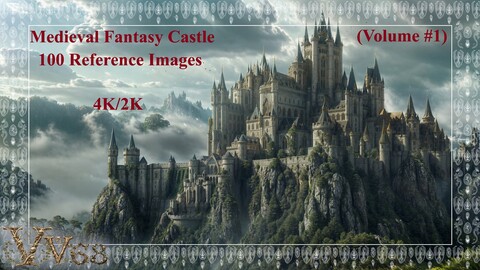 Medieval Fantasy Castle 100 4K Reference Images (Volume #1)