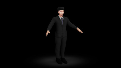 Business Suit Man Character 3D Model