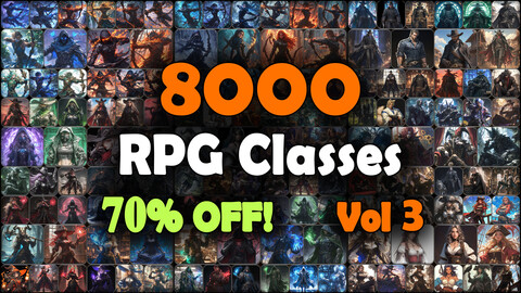 8000 RPG Classes Reference Pack | SUPER MEGA Bundle | 4K | v.3