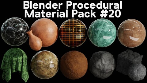 Blender Procedural Material Pack #20