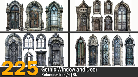 Gothic Window and Door | Reference Images | 8k