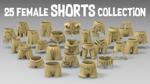 25 female shorts collection