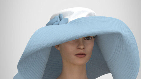 summer hat with wide brim