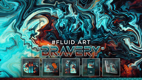 FLUID ART: "Bravery" 12K Abstract Fluid Background