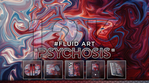 FLUID ART: "Psychosis" 12K Abstract Fluid Background