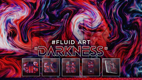 FLUID ART: "Darkness" 12K Abstract Fluid Background