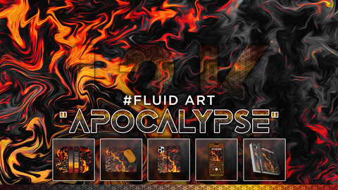 FLUID ART: "Apocalypse" 12K Abstract Fluid Background