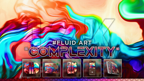 FLUID ART: "Complexity" 12K Abstract Fluid Background