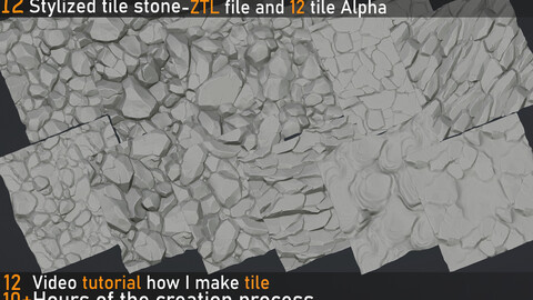 12 Tile Stone (10+ hours video process )