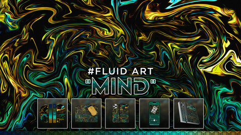 FLUID ART: "Mind" 12K Abstract Fluid Background