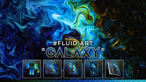 FLUID ART: "Galaxy" 12K Abstract Fluid Background