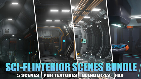 Sci-Fi Interior Corridors Pack