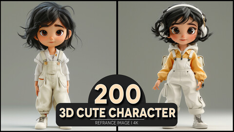 3D Cute Character 4K Reference/Concept Images