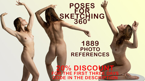 Poses for sketching 1889 photo references 20% discount