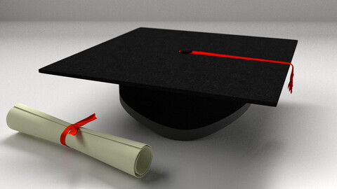 Mortarboard And Scrolls