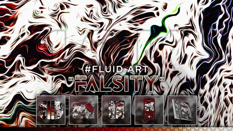 FLUID ART: "Falsity" 12K Abstract Fluid Background