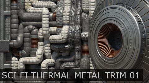 SCIFI Thermal and Metal Trim Texture 01